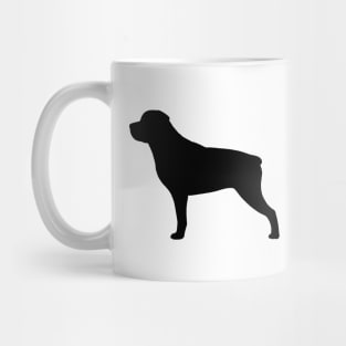 Black Rottweiler Silhouette Mug